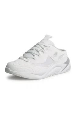 Slip On Sneaker im tonigen Materialmix white