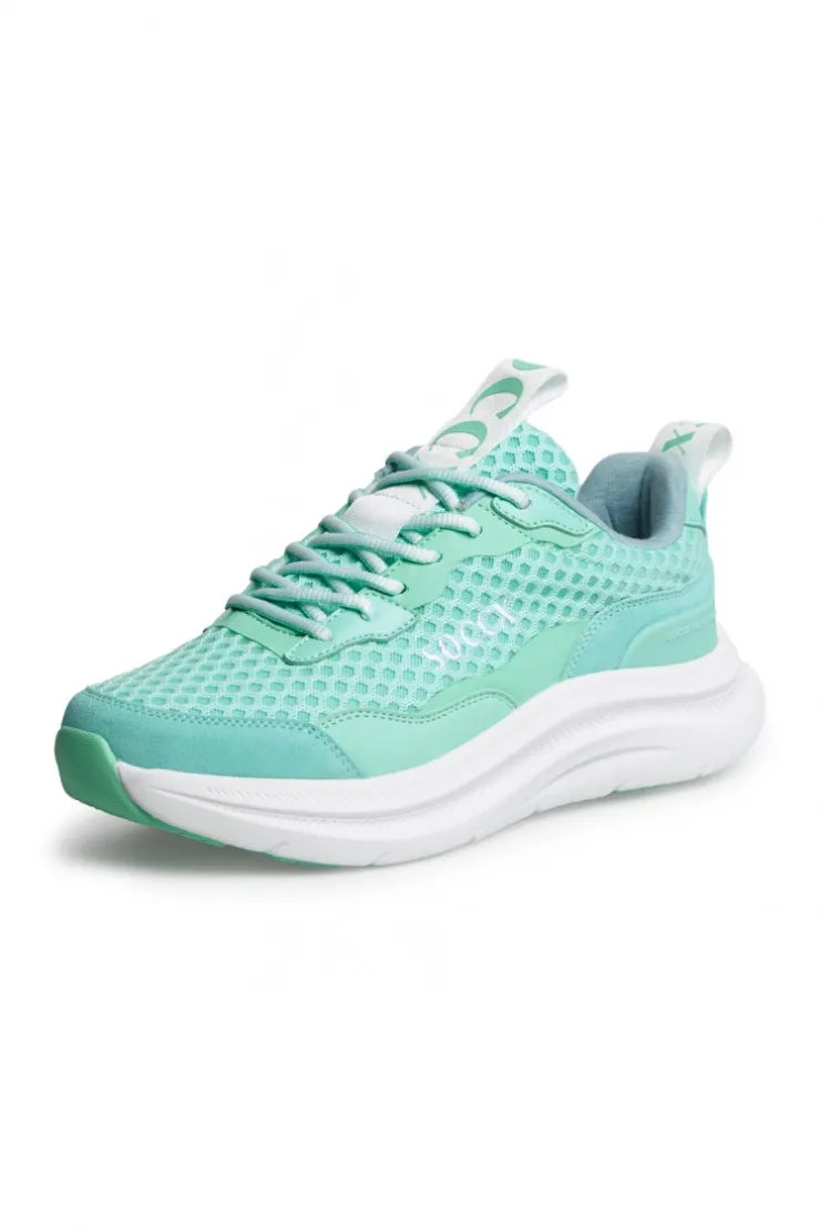 Sneaker im Mesh-Design mit Logostick french mint
