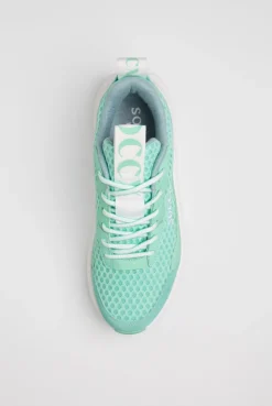 Sneaker im Mesh-Design mit Logostick french mint