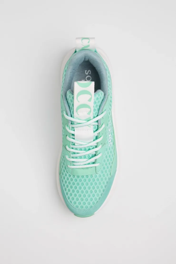 Sneaker im Mesh-Design mit Logostick french mint