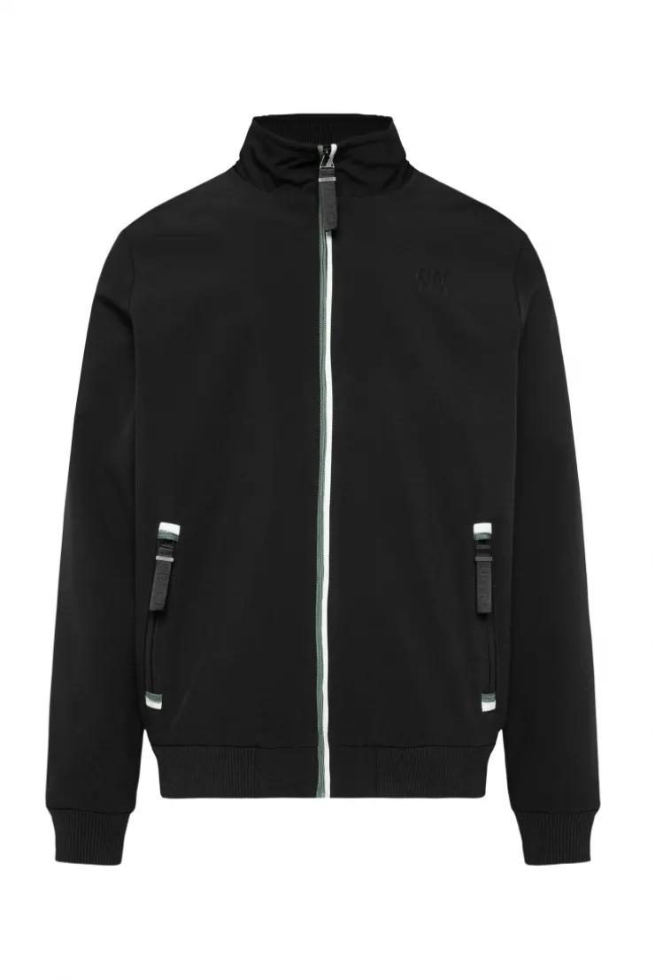 Softshell-Blouson mit tonaler Rücken-Stickerei black