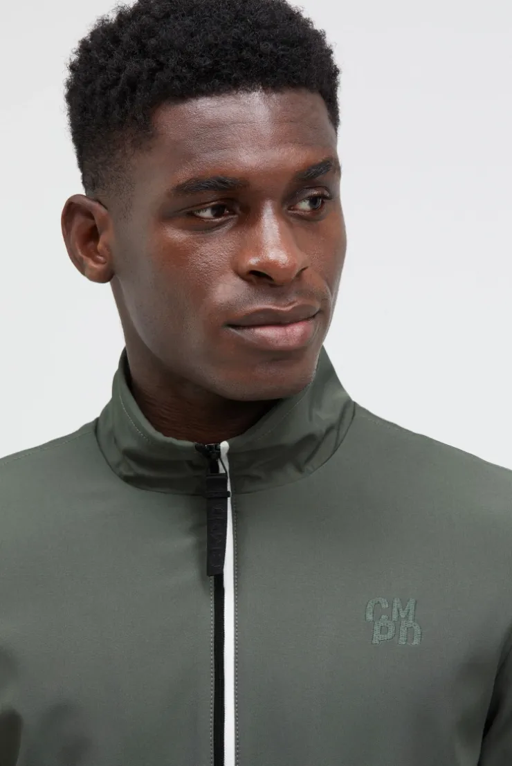 Softshell-Blouson mit tonaler Rücken-Stickerei castor green