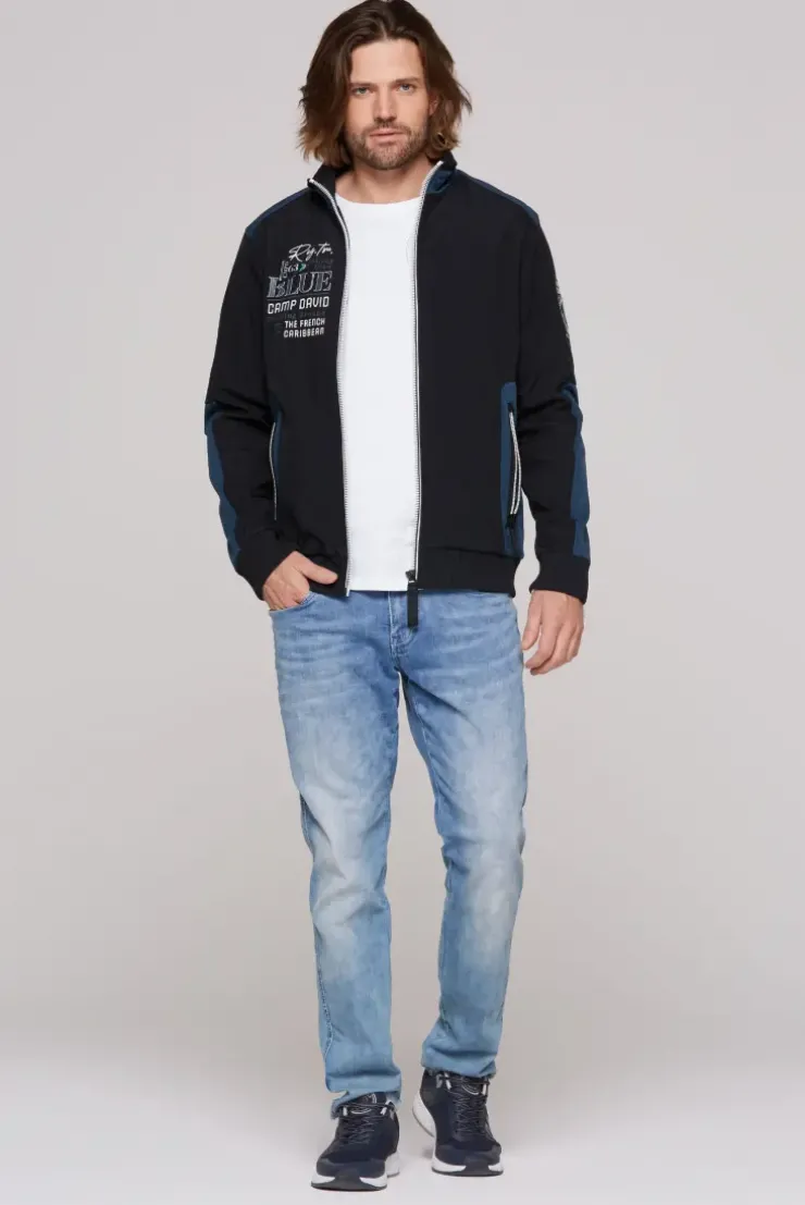 Softshelljacke mit Colour-Blocking navy