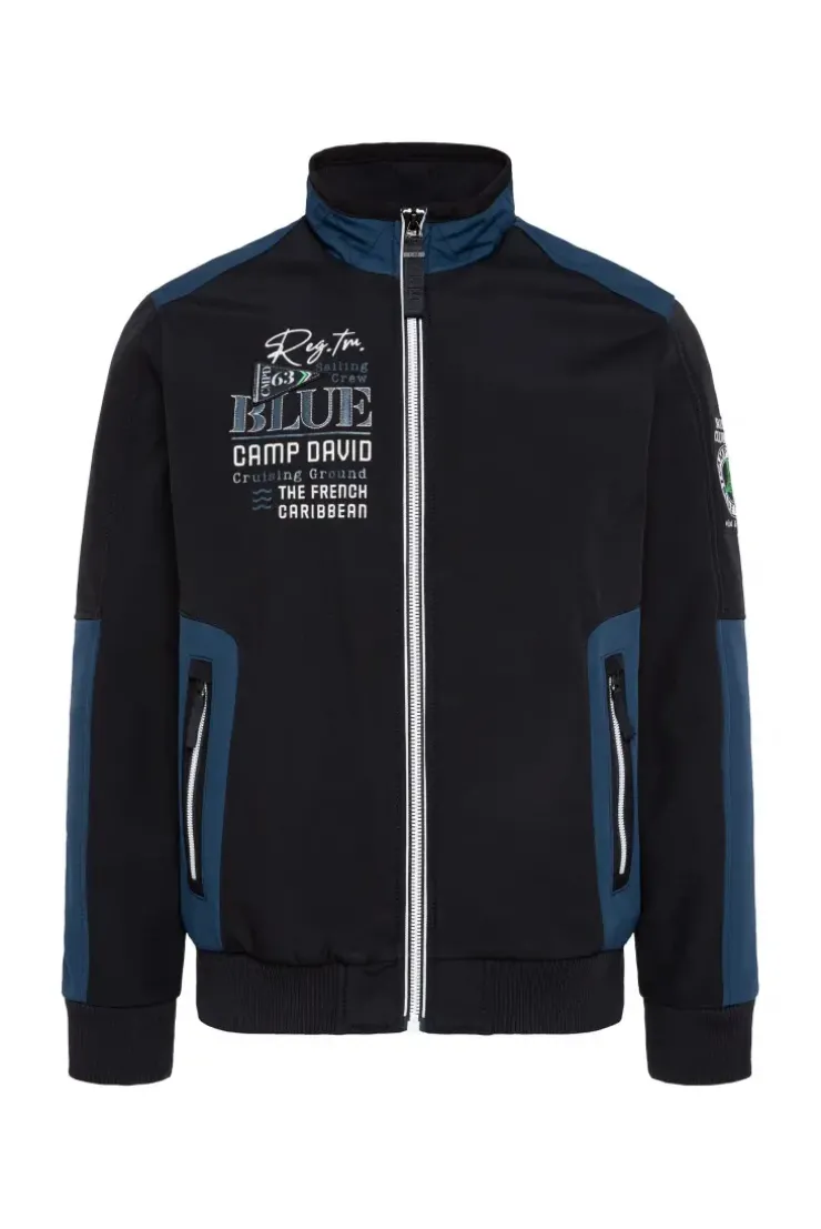 Softshelljacke mit Colour-Blocking navy