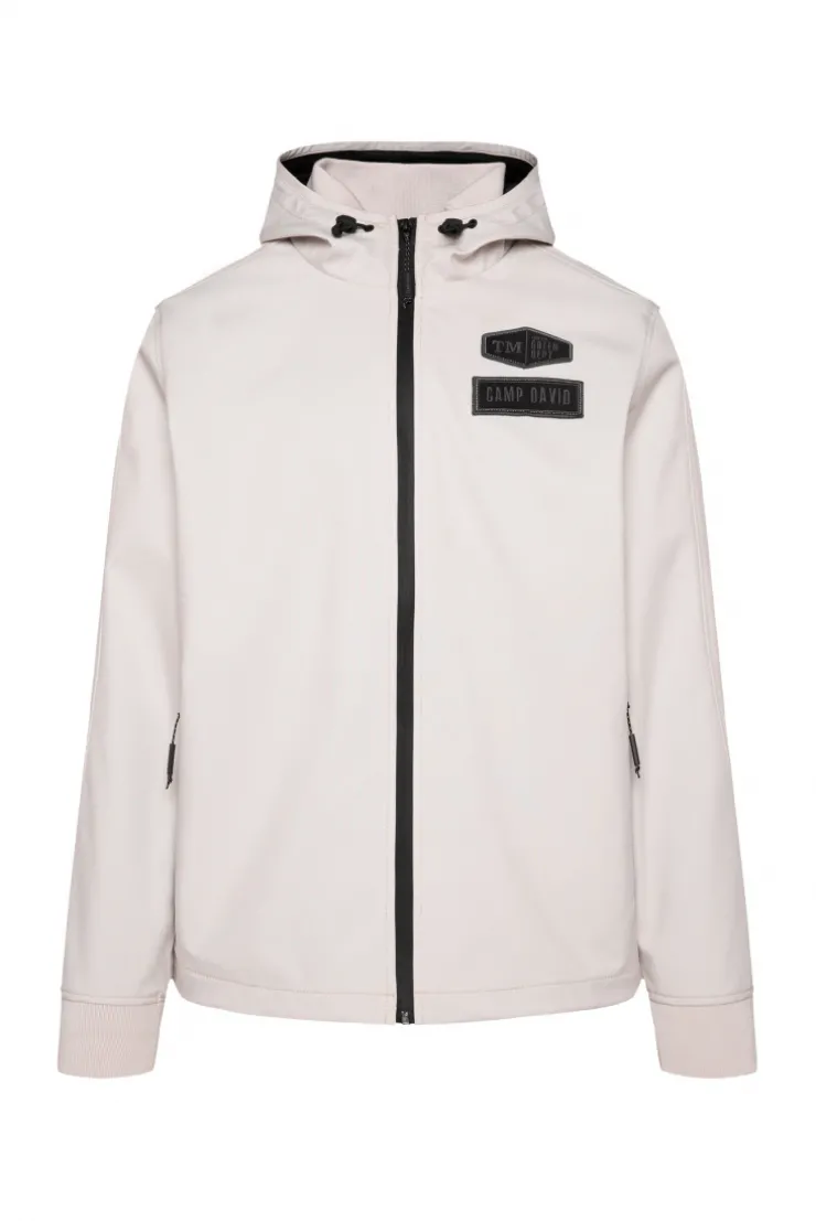 Softshelljacke mit Logo-Prägung am Rücken silvery