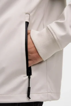 Softshelljacke mit Logo-Prägung am Rücken silvery