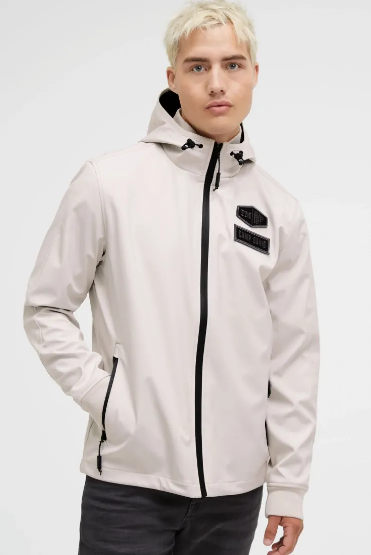 Softshelljacke mit Logo-Prägung am Rücken silvery