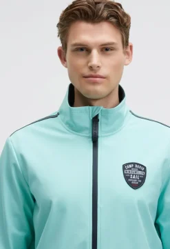 Softshelljacke mit Patch und Print new aqua