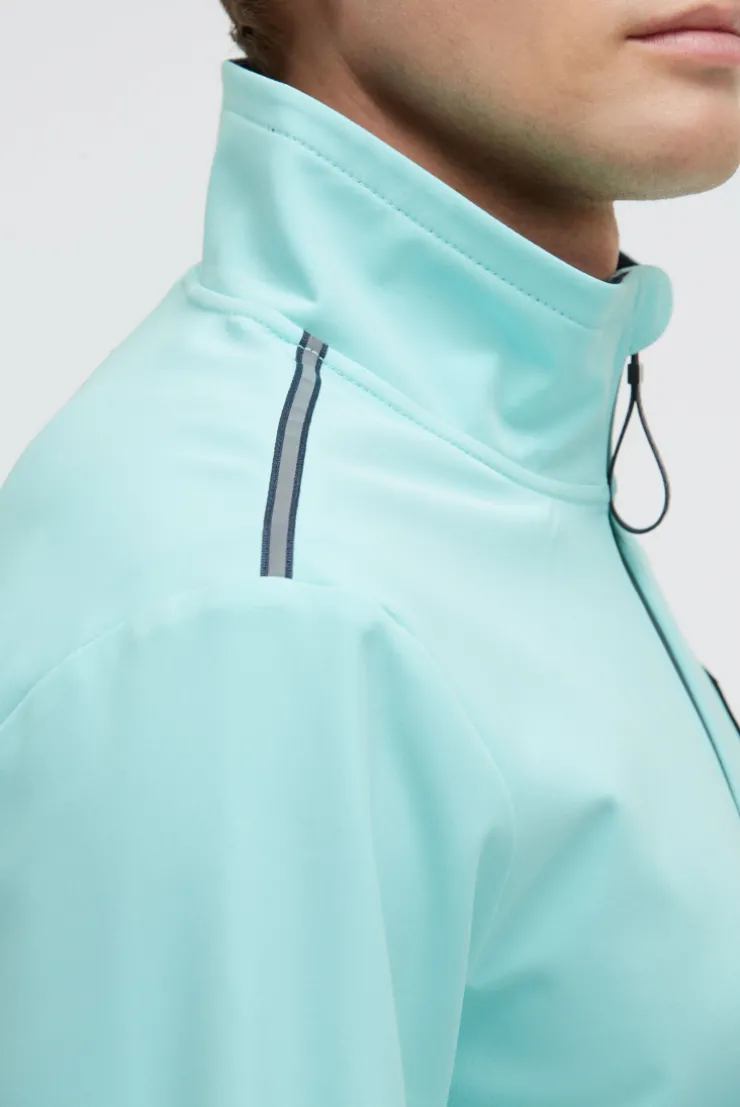 Softshelljacke mit Patch und Print new aqua