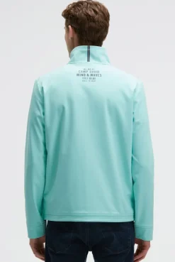 Softshelljacke mit Patch und Print new aqua