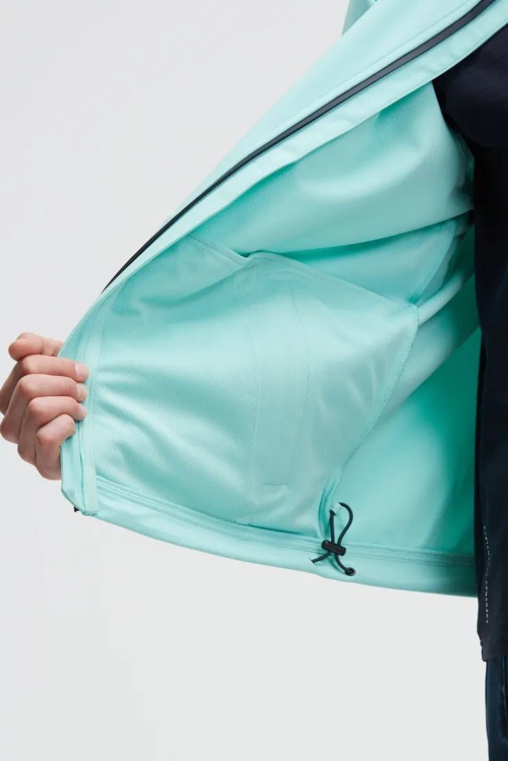 Softshelljacke mit Patch und Print new aqua
