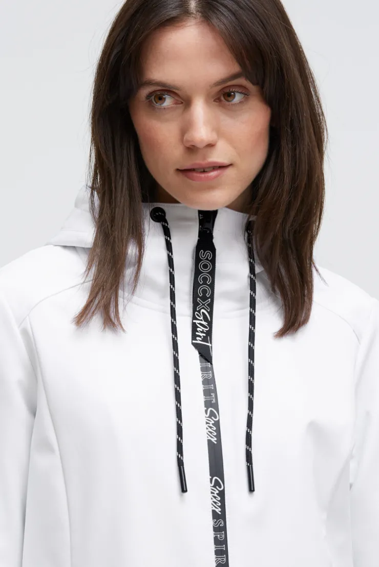 Softshell-Parka mit Kapuze opticwhite