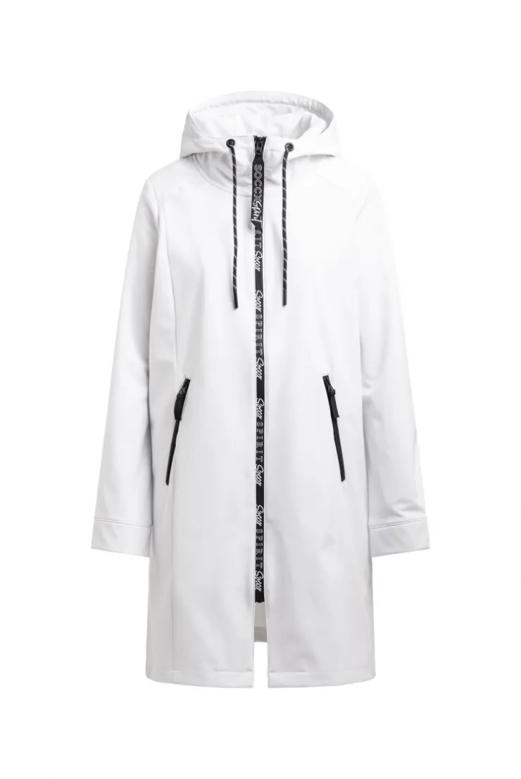 Softshell-Parka mit Kapuze opticwhite