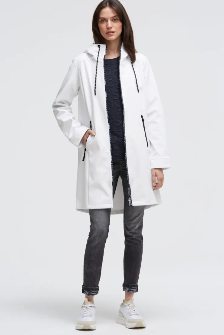 Softshell-Parka mit Kapuze opticwhite