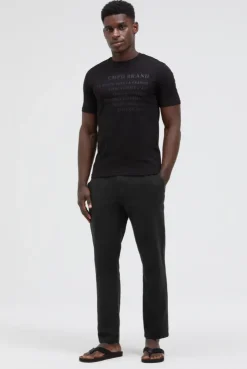 Sommerhose aus Leinen-Mix im Chino-Stil black | S