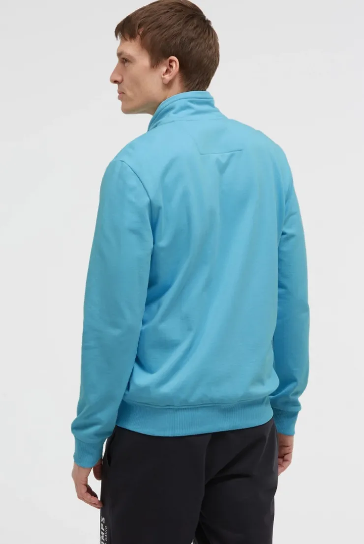 Sweatjacke mit Label Print summer aqua
