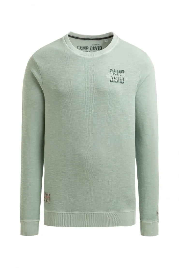 Sweatshirt aus Slub Interlock faded mint