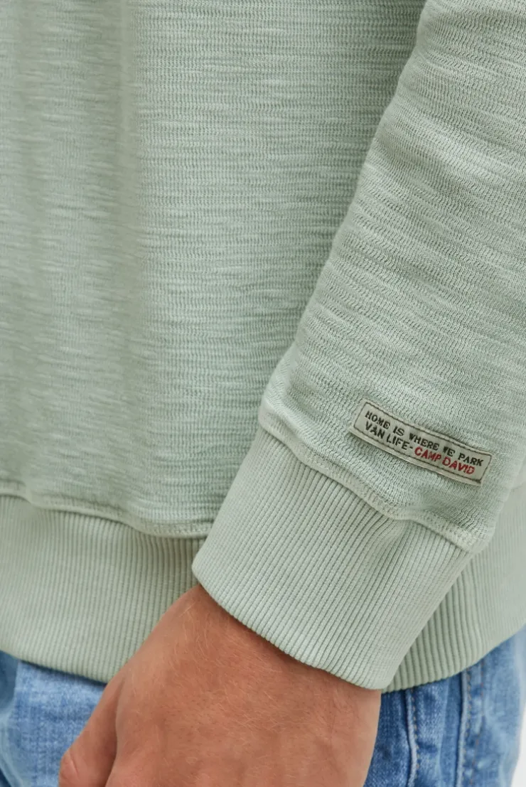 Sweatshirt aus Slub Interlock faded mint