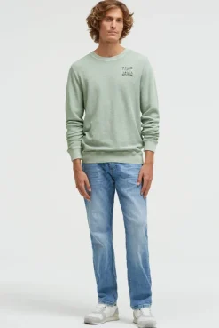 Sweatshirt aus Slub Interlock faded mint
