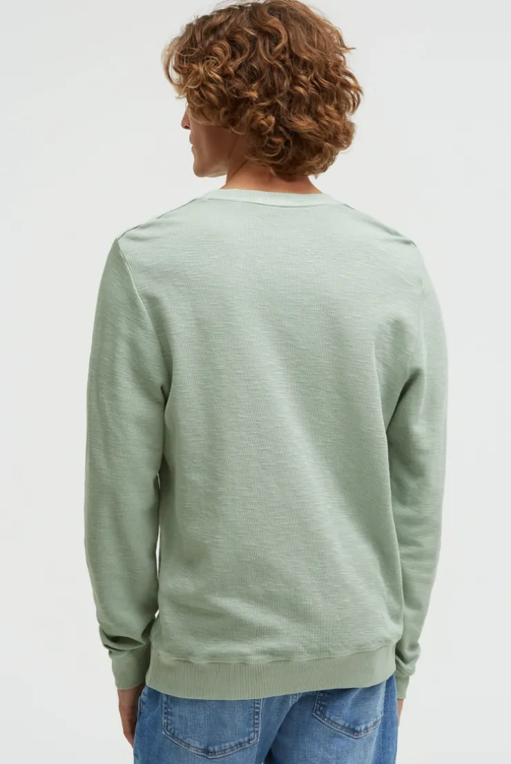 Sweatshirt aus Slub Interlock faded mint