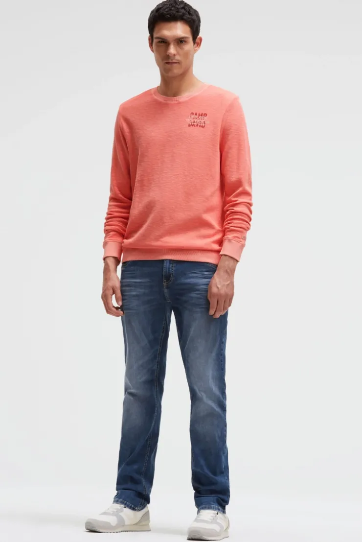 Sweatshirt aus Slub Interlock wild salmon