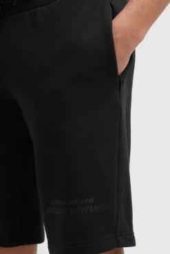 Sweatshorts mit Label Print black