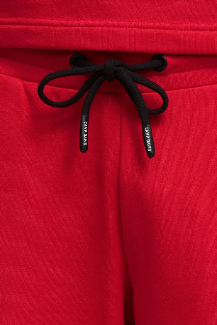 Sweatshorts mit Label Print energy red