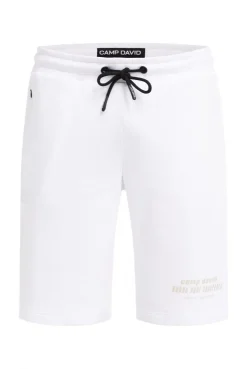 Sweatshorts mit Label Print opticwhite