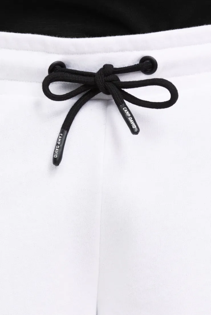 Sweatshorts mit Label Print opticwhite