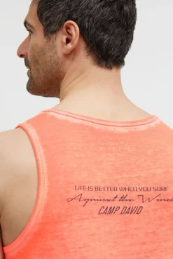 Tanktop mit Ausbrenner-Effekten und Prints neon flame