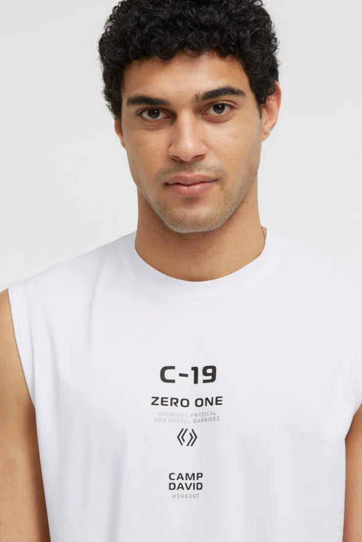 Tanktop mit Label Prints opticwhite