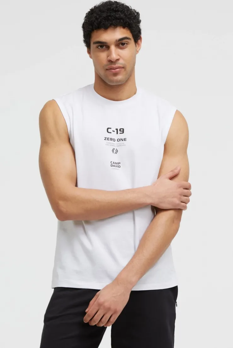 Tanktop mit Label Prints opticwhite