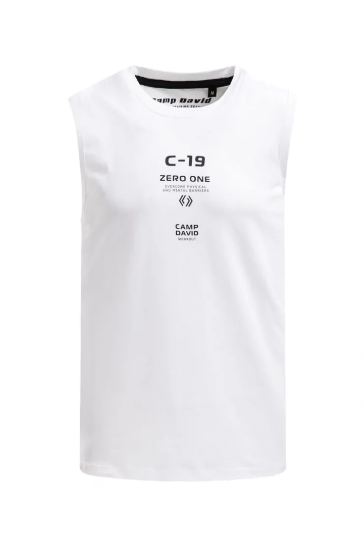 Tanktop mit Label Prints opticwhite