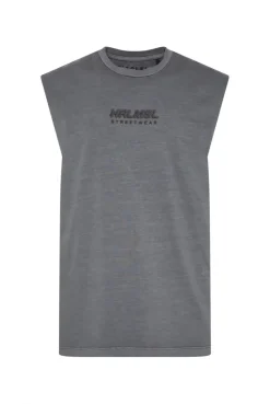 THE-O Muskelshirt printed asphalt
