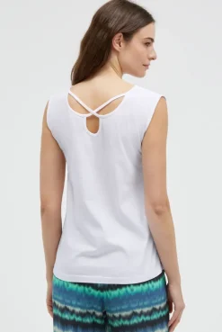 Top mit Artwork und Rücken - Detail opticwhite