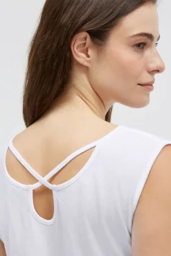 Top mit Artwork und Rücken - Detail opticwhite