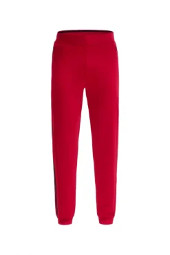 Trainingshose aus Interlock mit Seitentapes bright red