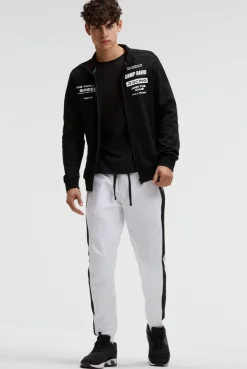 Trainingsjacke aus Interlock mit Rubber Prints black
