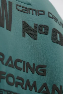 Trainingsjacke aus Interlock mit Rubber Prints petrol green