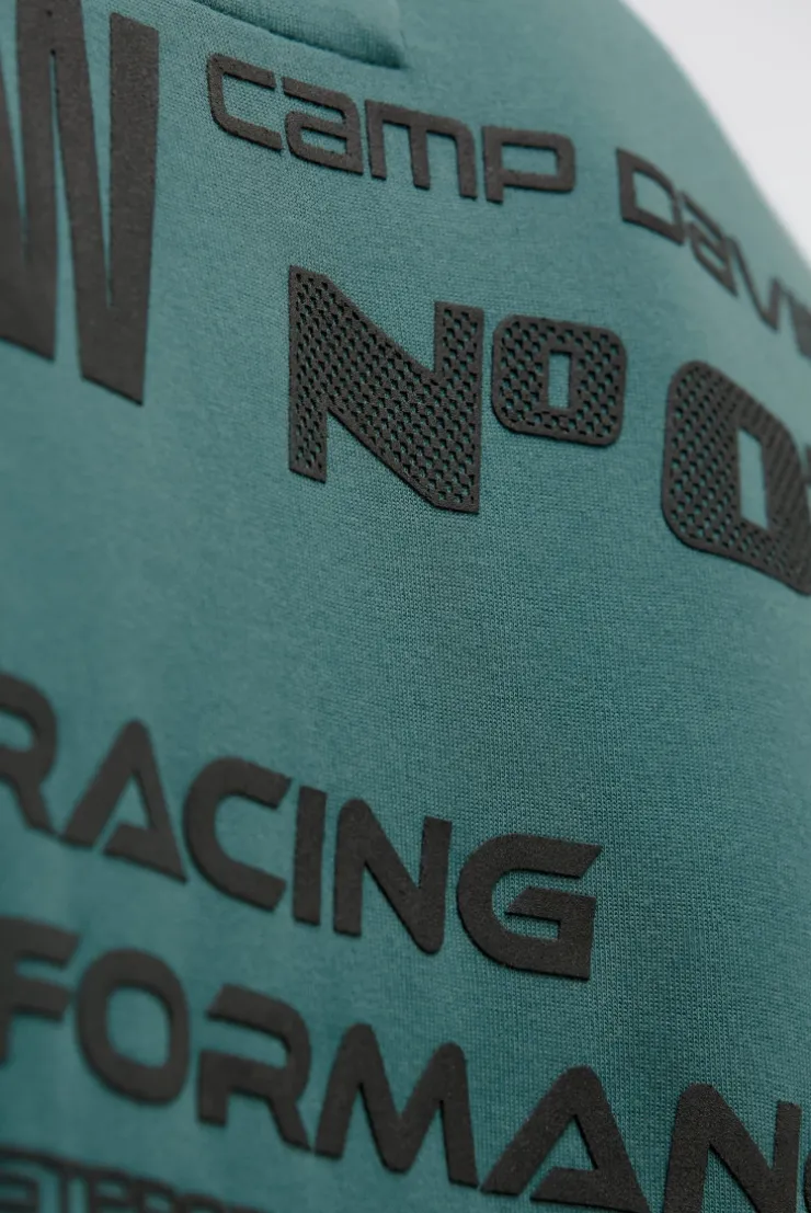 Trainingsjacke aus Interlock mit Rubber Prints petrol green