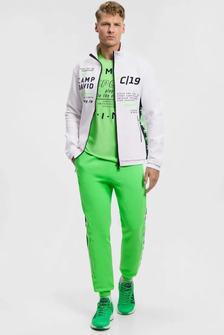 Trainingsjacke aus Interlock mit Logo Artworks white