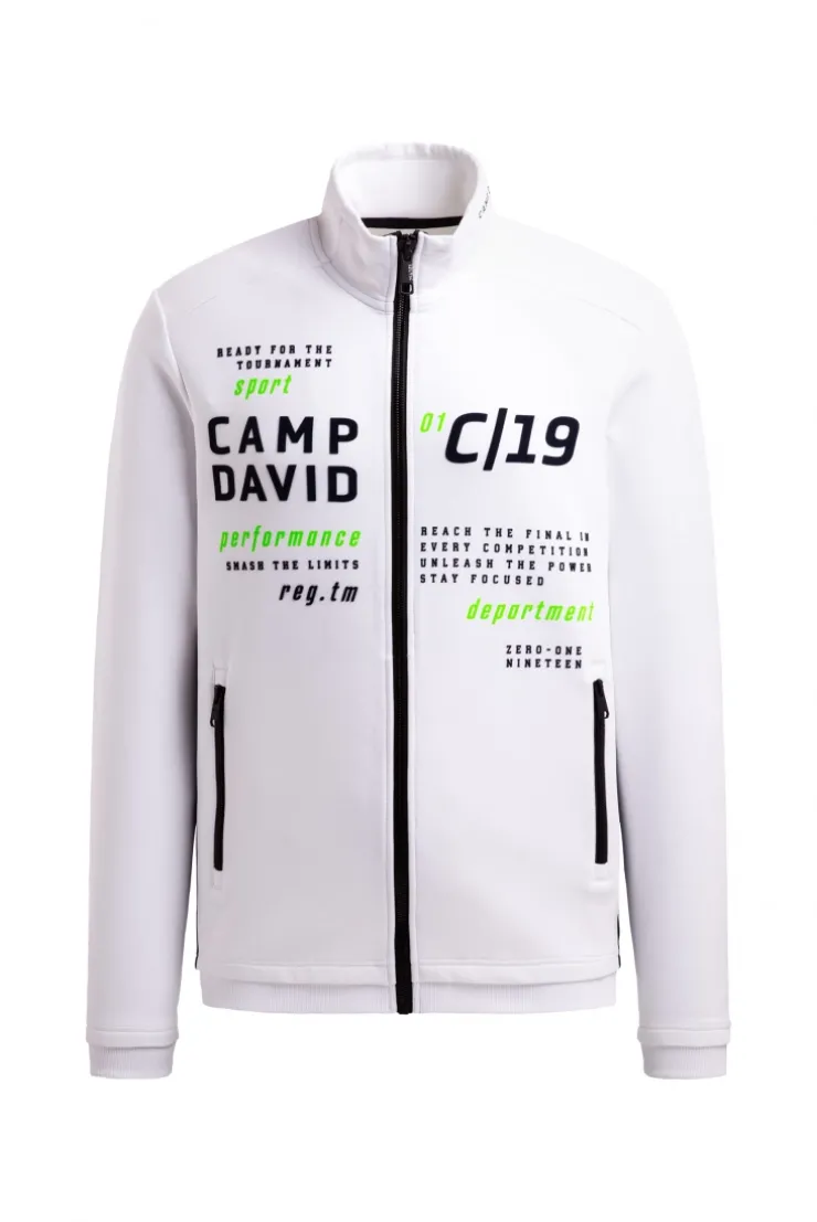 Trainingsjacke aus Interlock mit Logo Artworks white