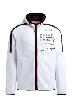 Trainingsjacke aus Interlock mit Kapuze und Artworks opticwhite
