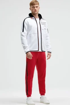 Trainingsjacke aus Interlock mit Kapuze und Artworks opticwhite
