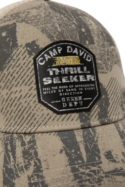 Trucker Cap mit All Over Print und Patch rock ridge