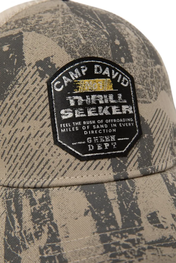 Trucker Cap mit All Over Print und Patch rock ridge