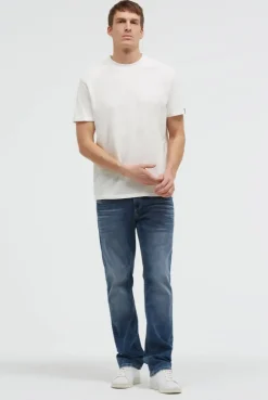T-Shirt aus Slub-Pikee mit Back-Artwork ivory
