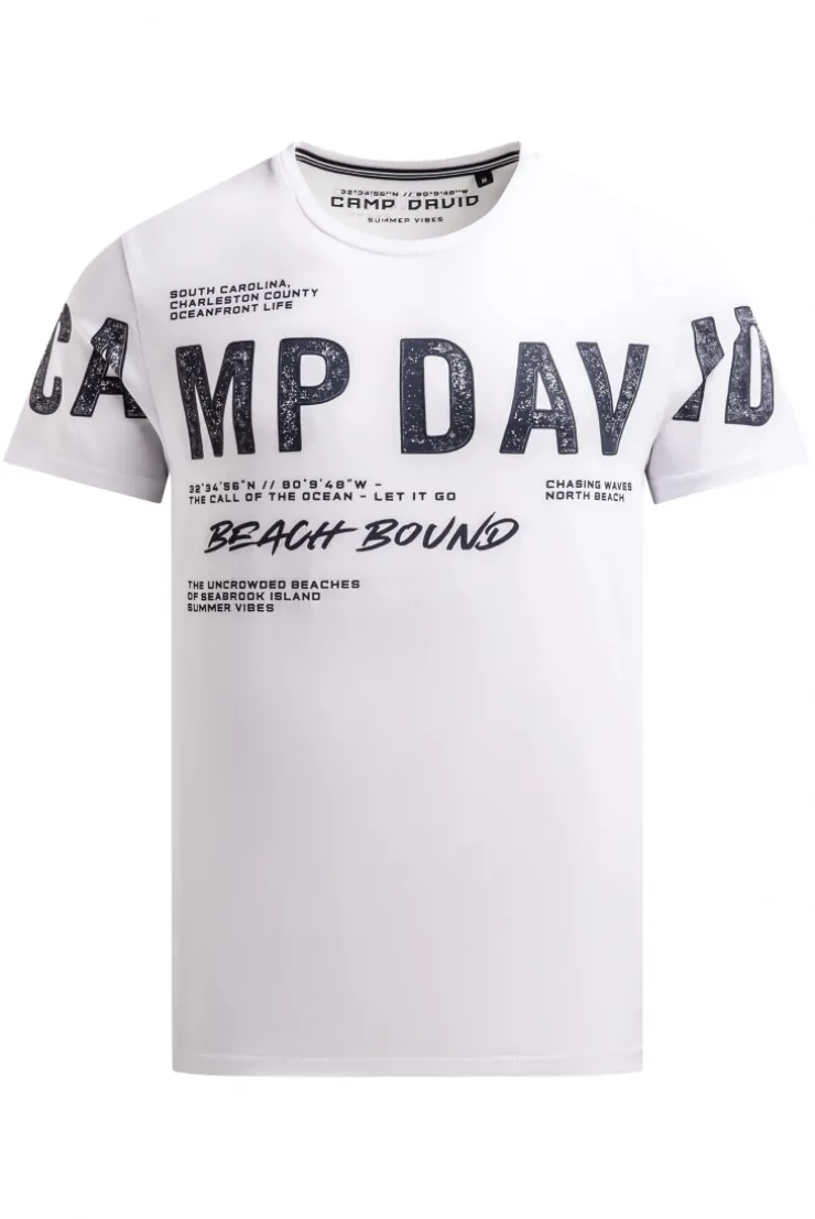 T-Shirt mit auffälligem Logo Print opticwhite