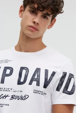 T-Shirt mit auffälligem Logo Print opticwhite