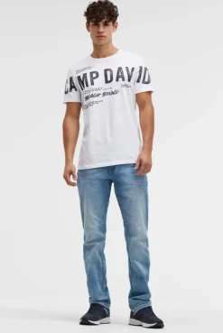 T-Shirt mit auffälligem Logo Print opticwhite